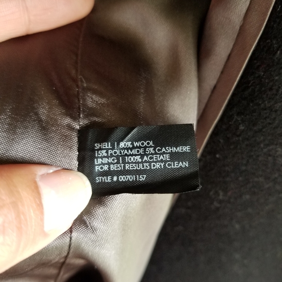 🧥CLUB MONACO BLACK WOOL DRESS COAT - Picture 7 of 13